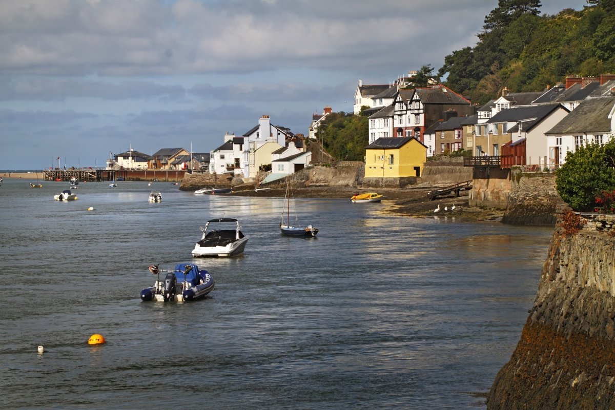 Boats in Aberdovey from Penhelig Arms
