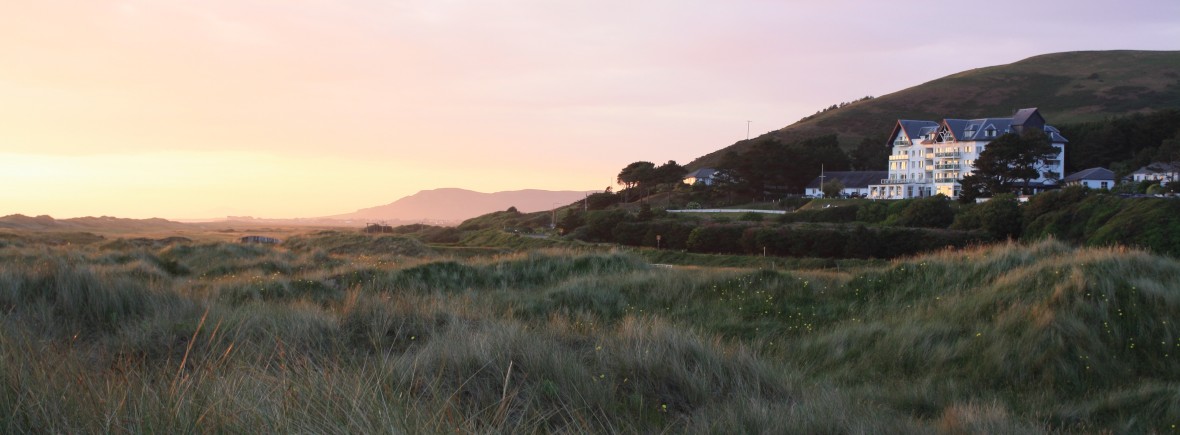 Looking over the Aberdovey dunes and golf course