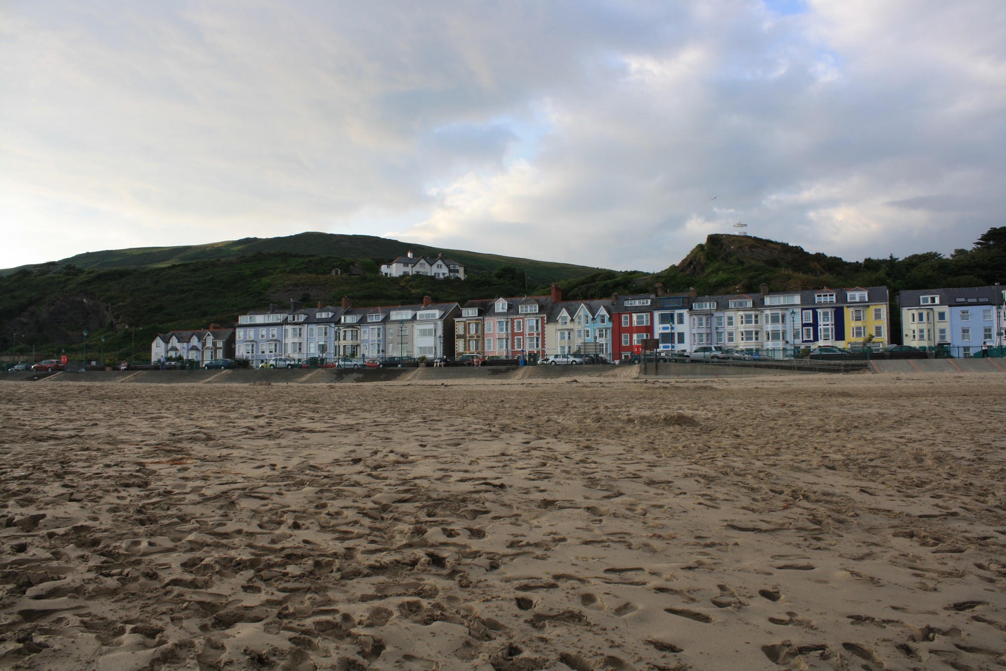 The Aberdovey beach and seafront